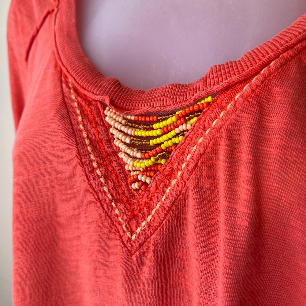 FP | Coral Beaded Long Sleeved Floaty Top - Picture 12 of 15